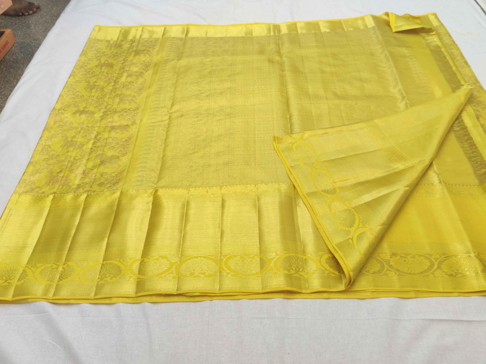 Gold Wedding Silk Sarees - Image 3